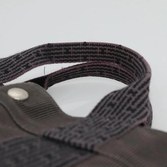 HERMES Her Line MM Hand Bag Canvas Gray Auth - Picture 10 of 16